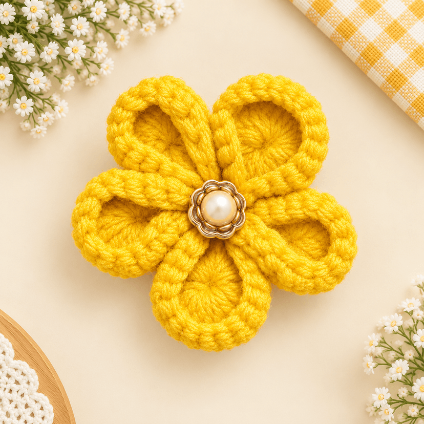 Crochet Flower Hair Band - Image 3