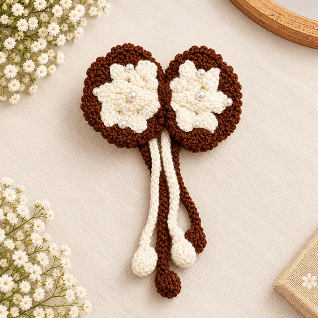 Croche Bow Hair Clip